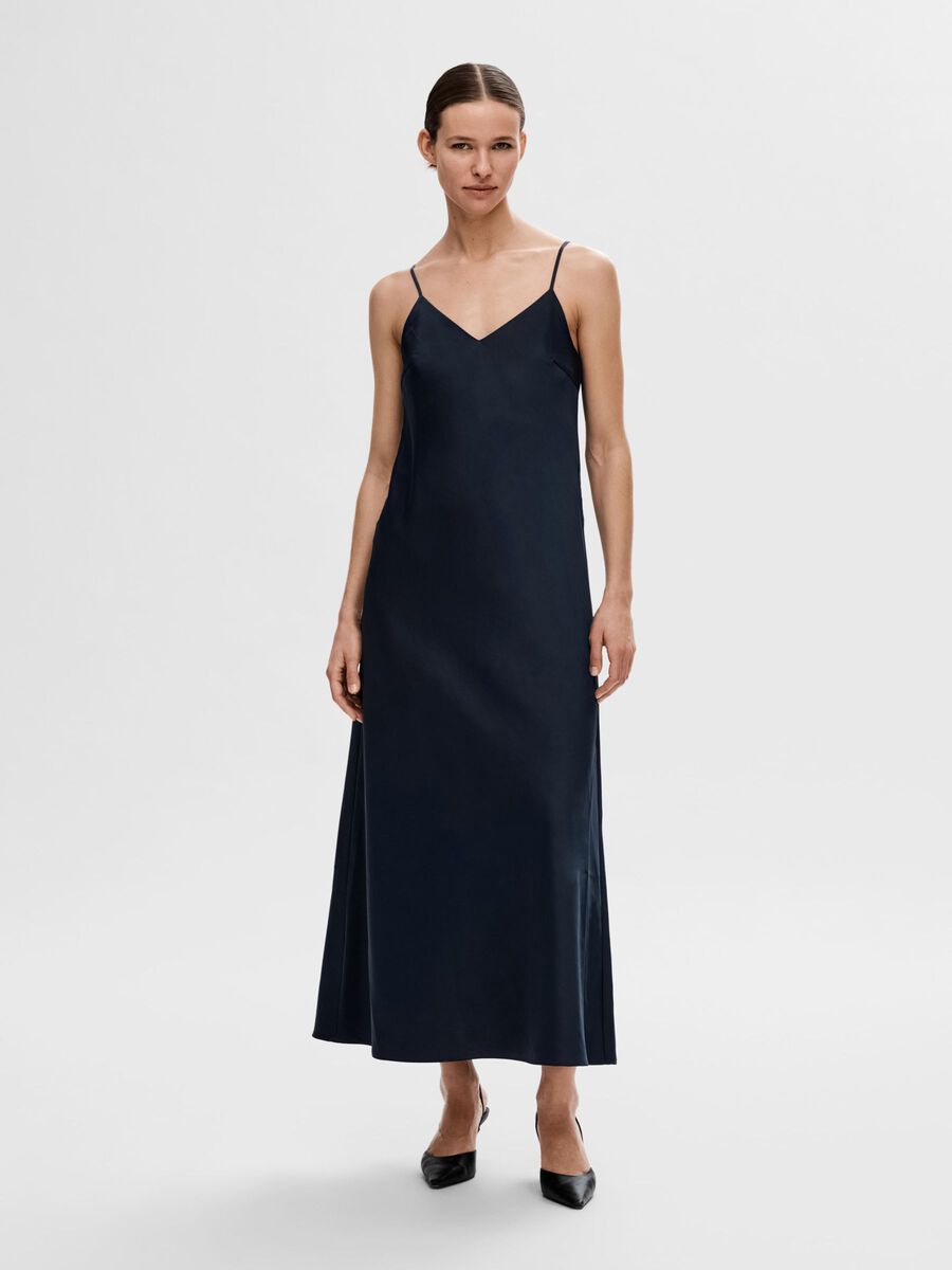 Selected Femme Lena Slip Maxi Dress - Dark Sapphire