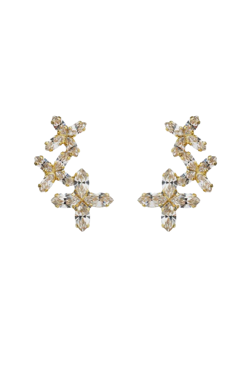 Caroline Svedbom Multi Star Cuff Earrings Gold - Crystal