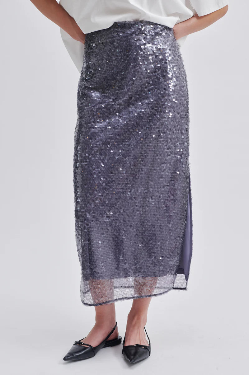 Second Female Vaja Sequin Skirt - Stormy Weather