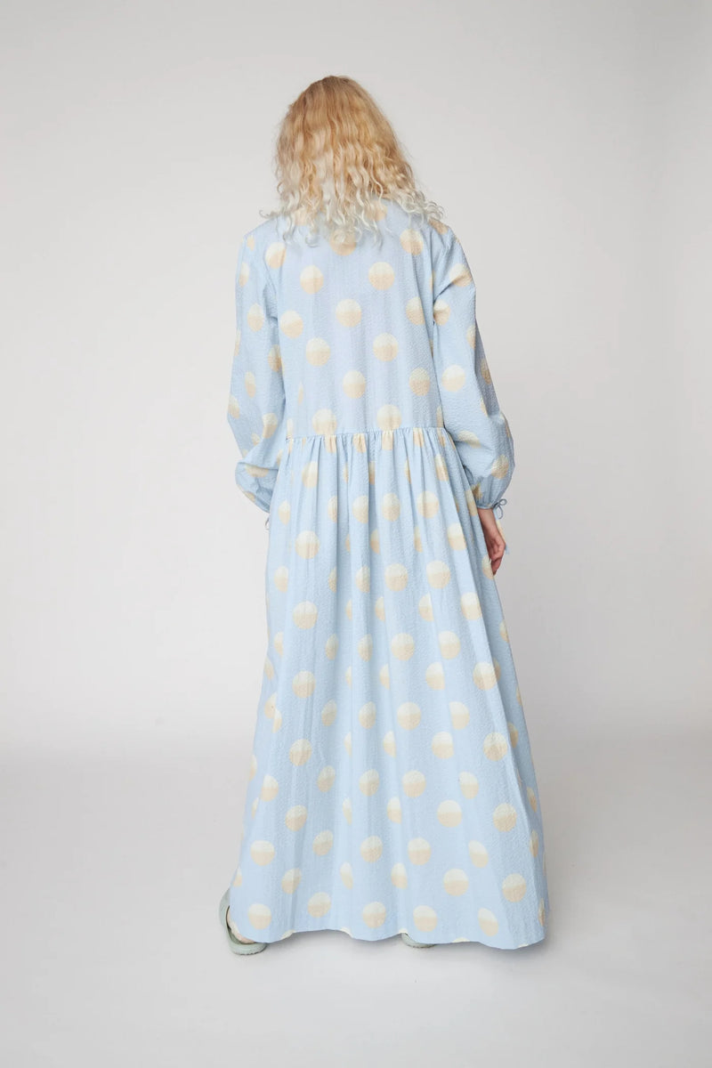 Stella Nova Big Dot Maxi Dress - Light Blue Lulu&M Stella Nova Big Dot Maxi Dress - Light Blue Lulu&M
