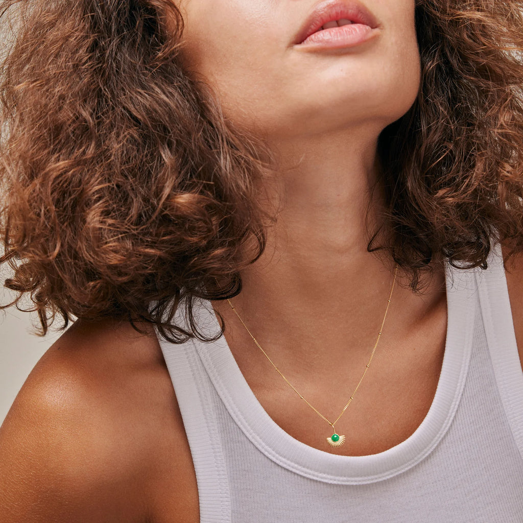 Enamel Copenhagen Soleil Necklace - Grass Green