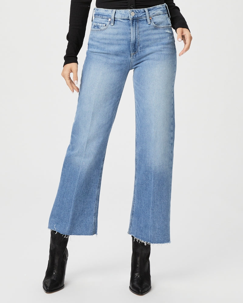 Paige Leenah Ankle Raw Hem Jeans - Exhibition Distressed