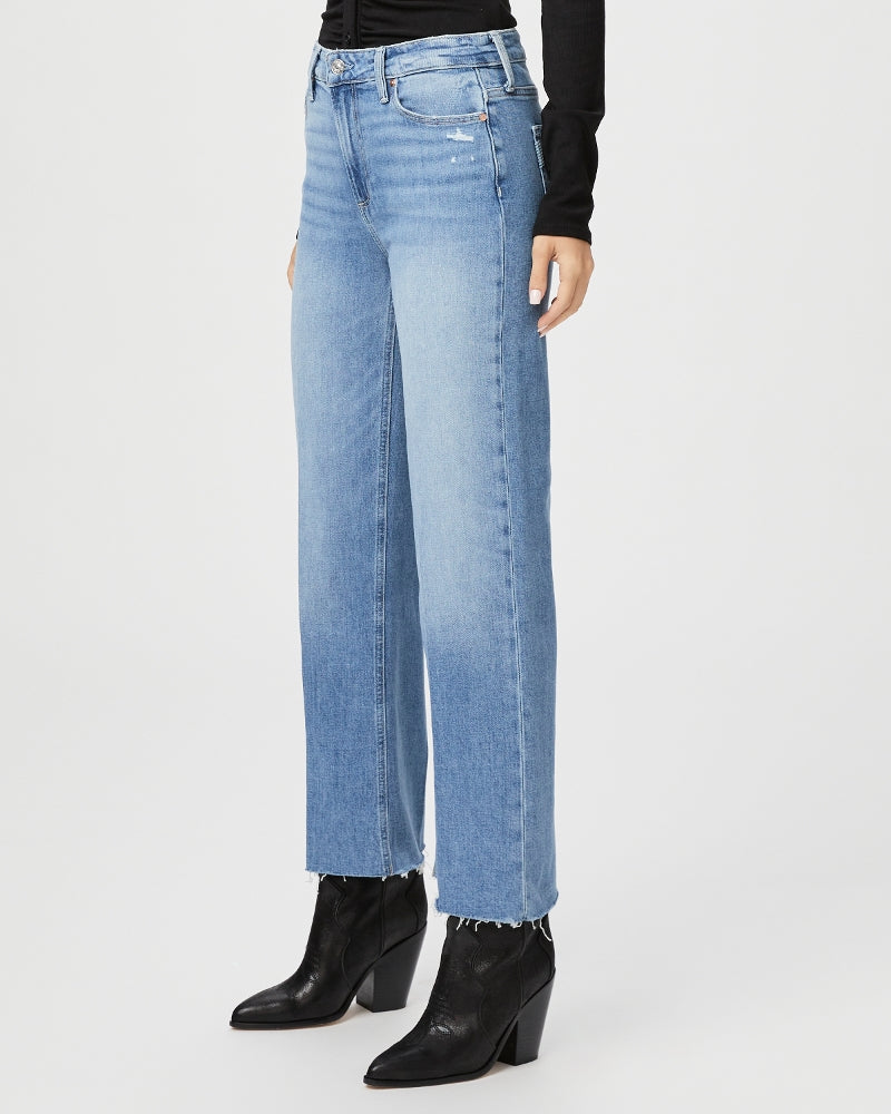 Paige Leenah Ankle Raw Hem Jeans - Exhibition Distressed