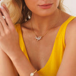 Caroline Svedbom Multi Star Necklace Gold - Crystal
