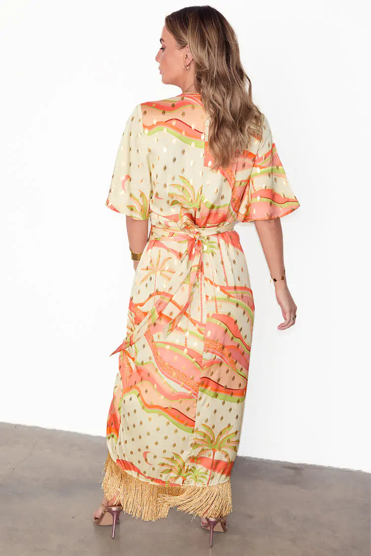 Pastel wrap dress deals