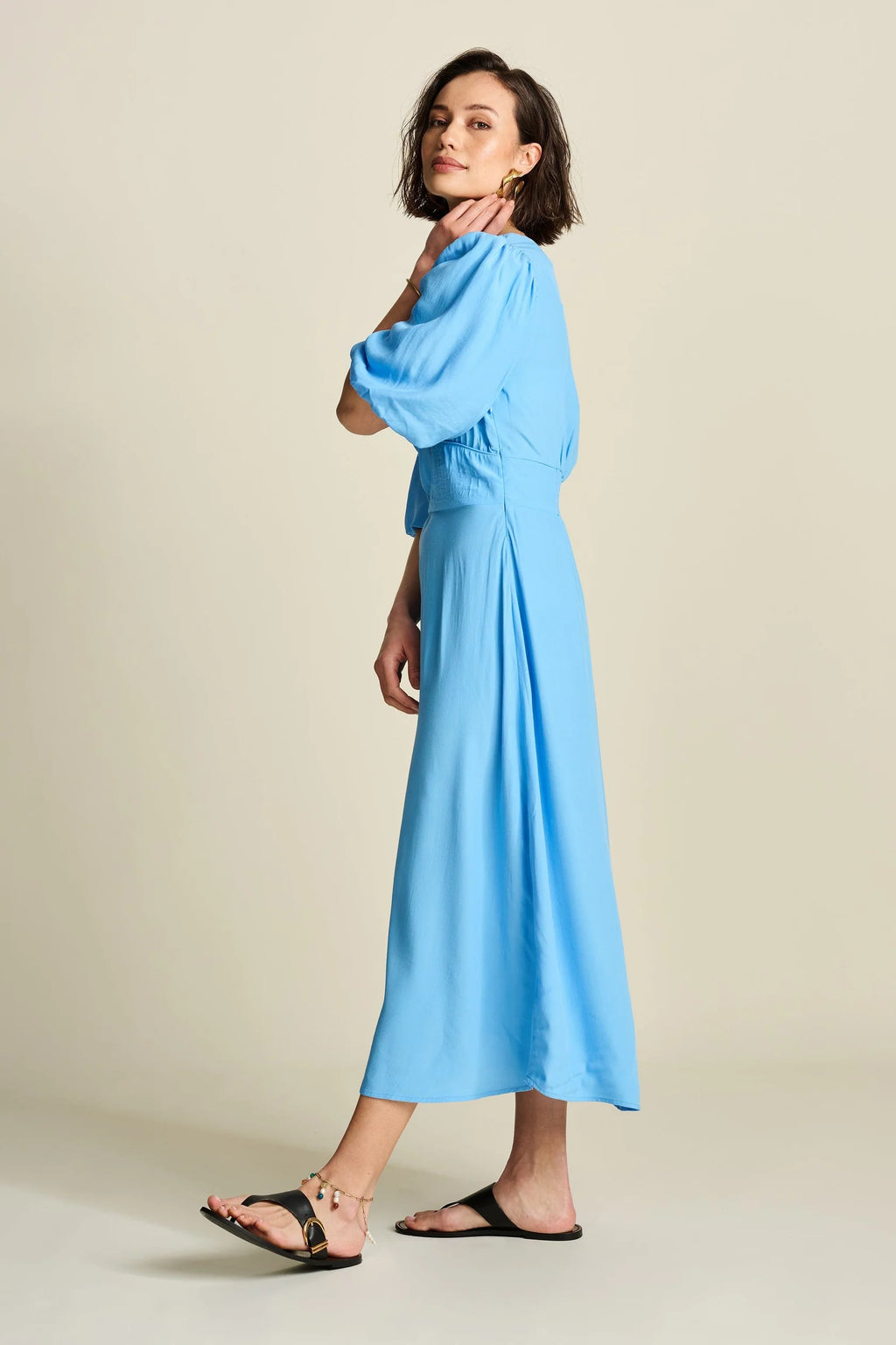 Pom Amsterdam Mediterranean Blue Dress - Blue