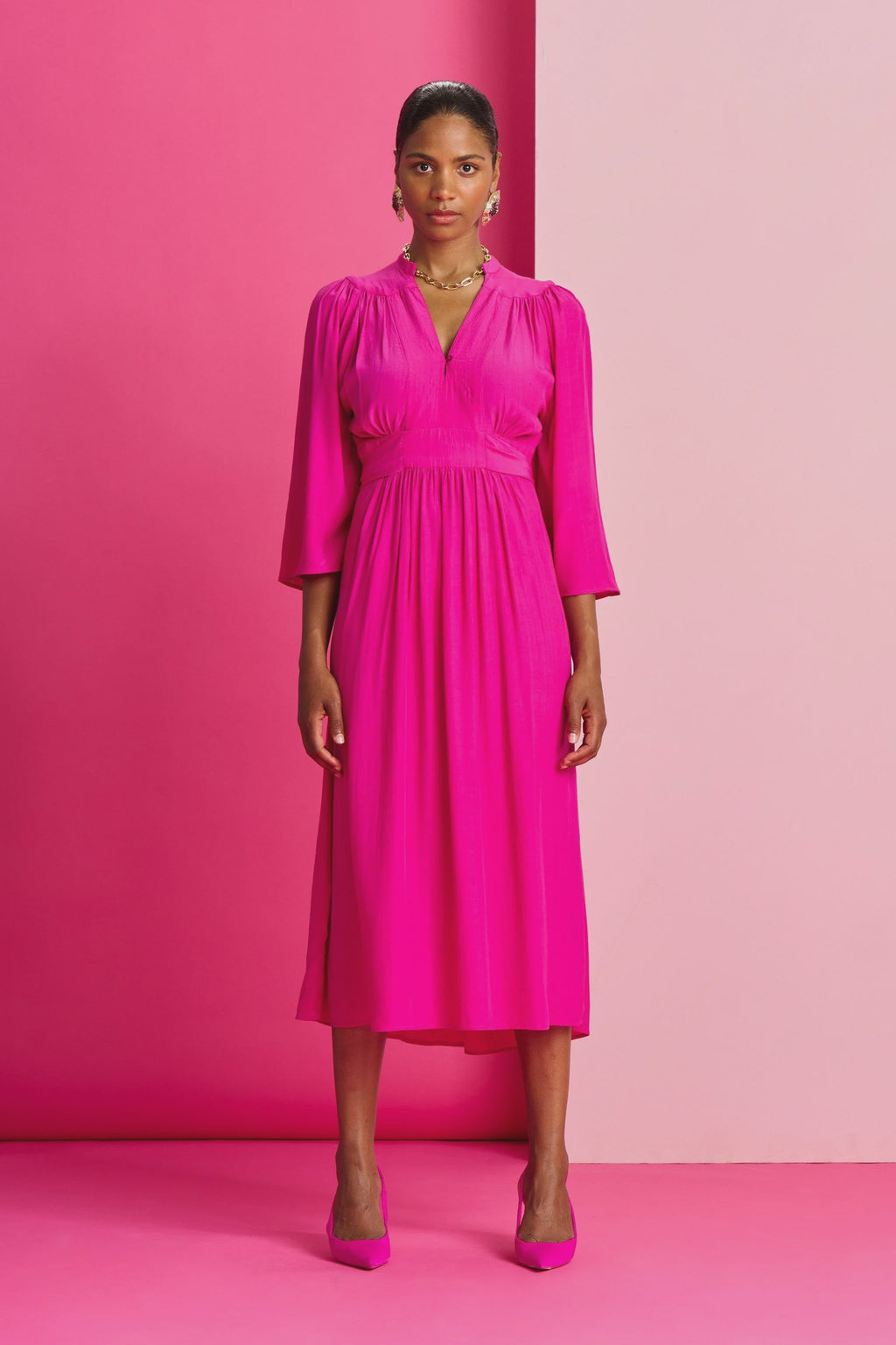 Pom Amsterdam Dress - Imperial Fuchsia