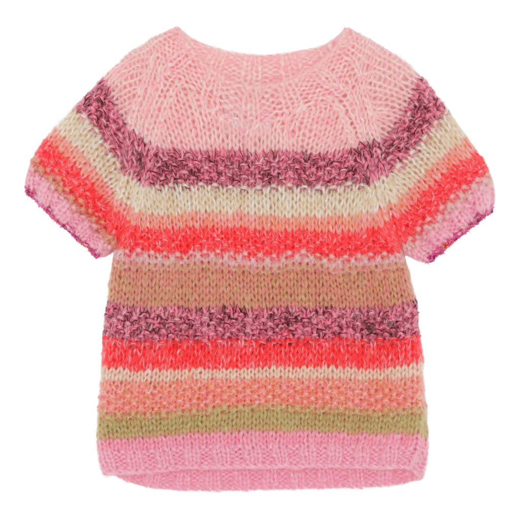 Dawn X Dare Estelle Multi Knit Top - Pink Sun Stripe