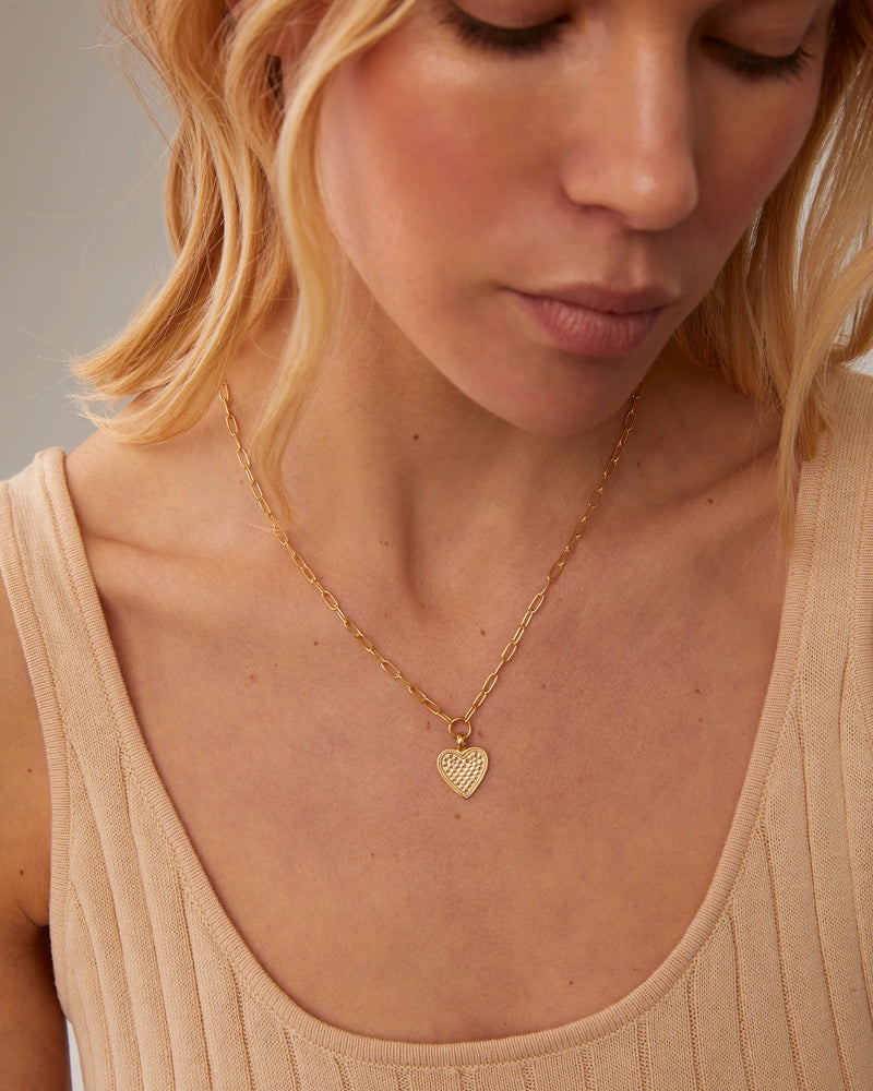 Anna Beck Medium Heart  Necklace - Gold & Silver