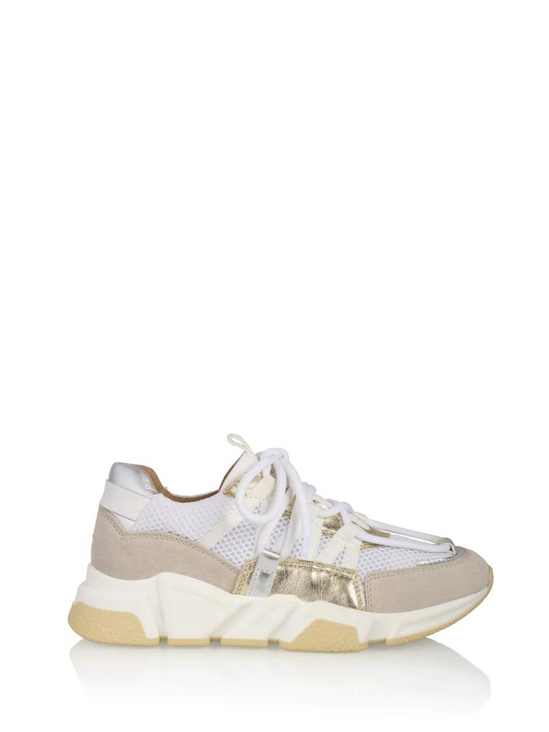 DWRS Los Angeles Trainers White Yellow Gold
