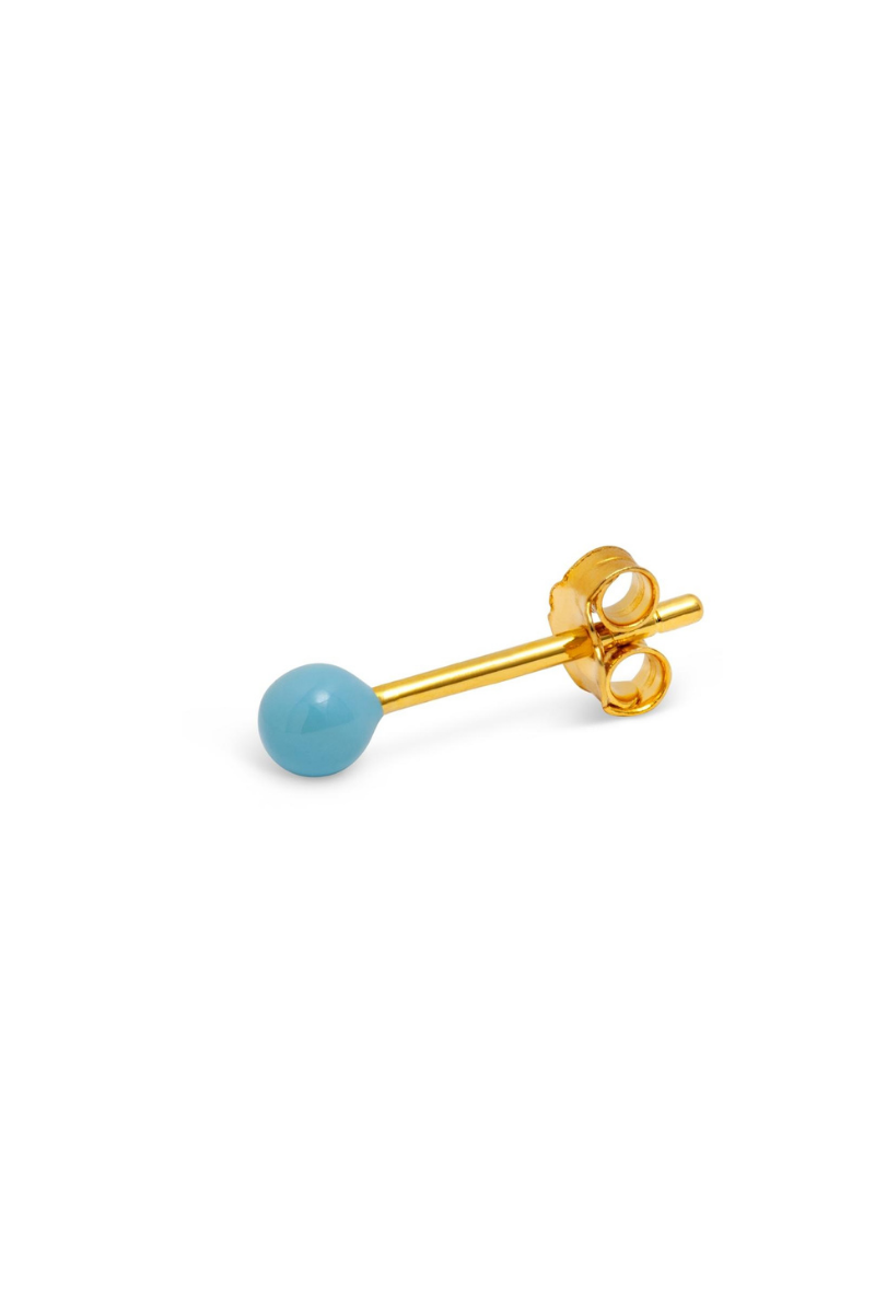 LULU Copenhagen Enamel Colour Ball Earring Light Blue – Lulu&M