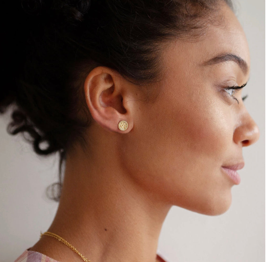 Anna Beck Classic Mini Circle Stud Earrings - Gold