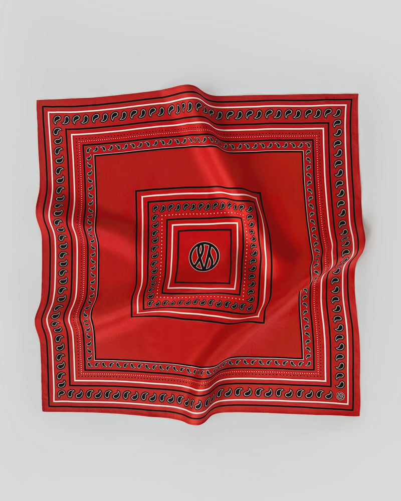 Lescarf Paisley Scarf - Red