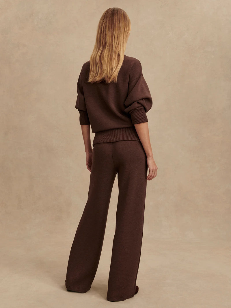 Varley The Wide Leg Pant 30 - Coffee Bean Marl