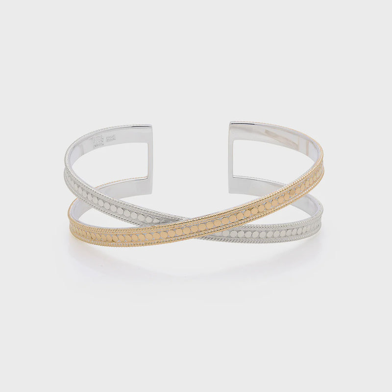 Anna Beck Classic Cross Cuff - Gold & Silver