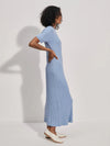 Varley Maeve Rib Knit Midi Dress - Ashley Blue