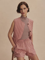 Varley Karla Quilted Gilet - Ash Rose