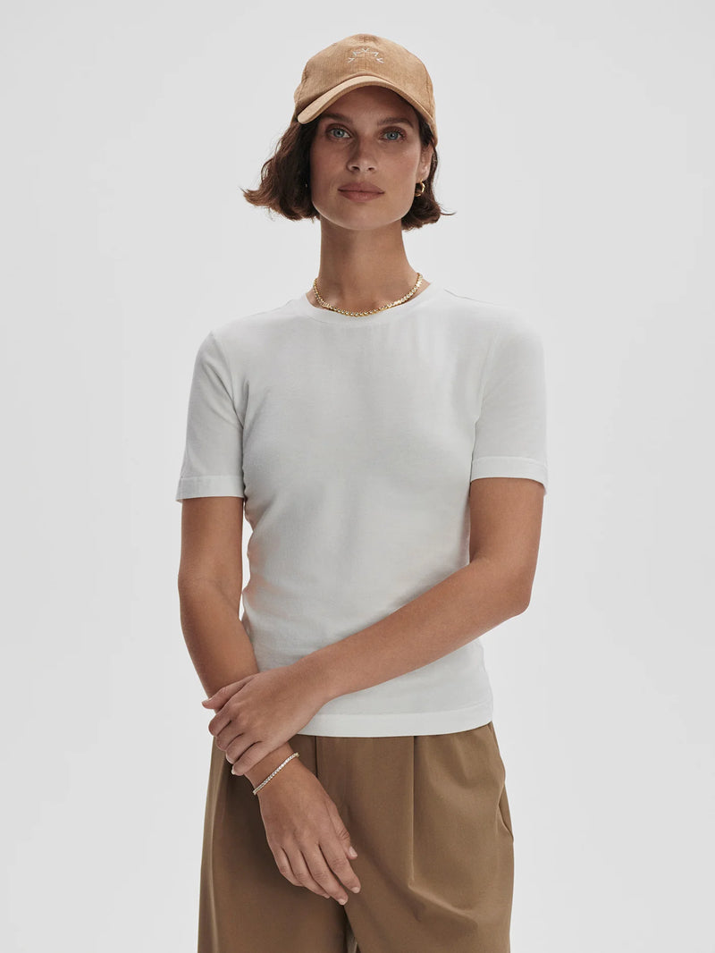 Varley Regina Fitted Tee - White