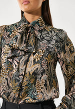 Dea Kudibal KIKIDEA Bow Blouse - Sencha Black