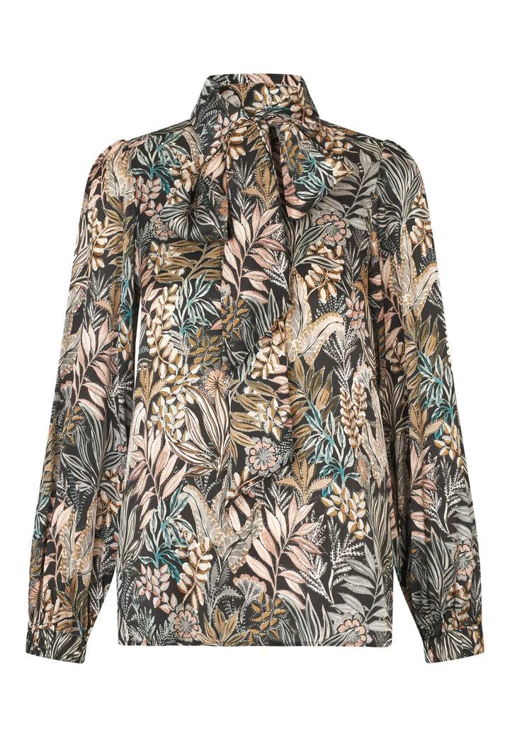 Dea Kudibal KIKIDEA Bow Blouse - Sencha Black