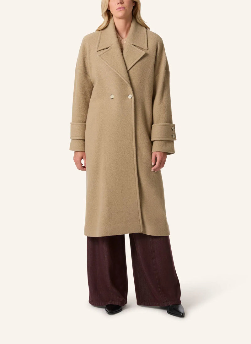 Malej Oversized Virgin Wool Coat - Camel