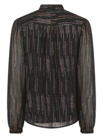 Nooki Sheerin Metallic Jacquard Blouse - Black