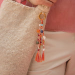 Mishky Trenza Bag Charm/Key Chain - Coral/Multi