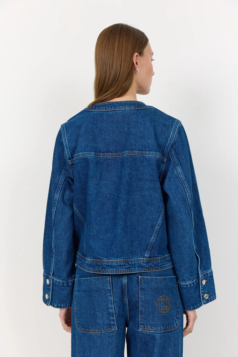Levete Room Kosa 7 Denim Jacket - Dark Blue