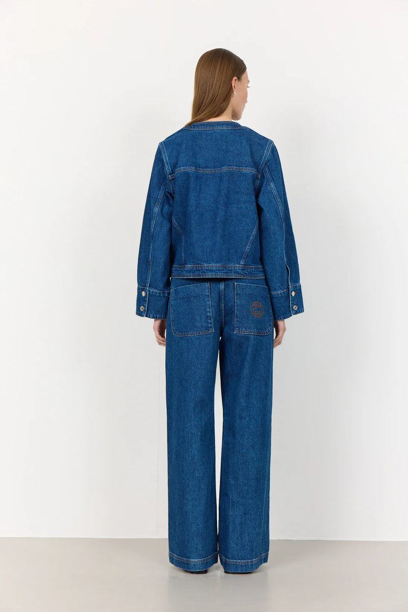 Levete Room Kosa 7 Denim Jacket - Dark Blue