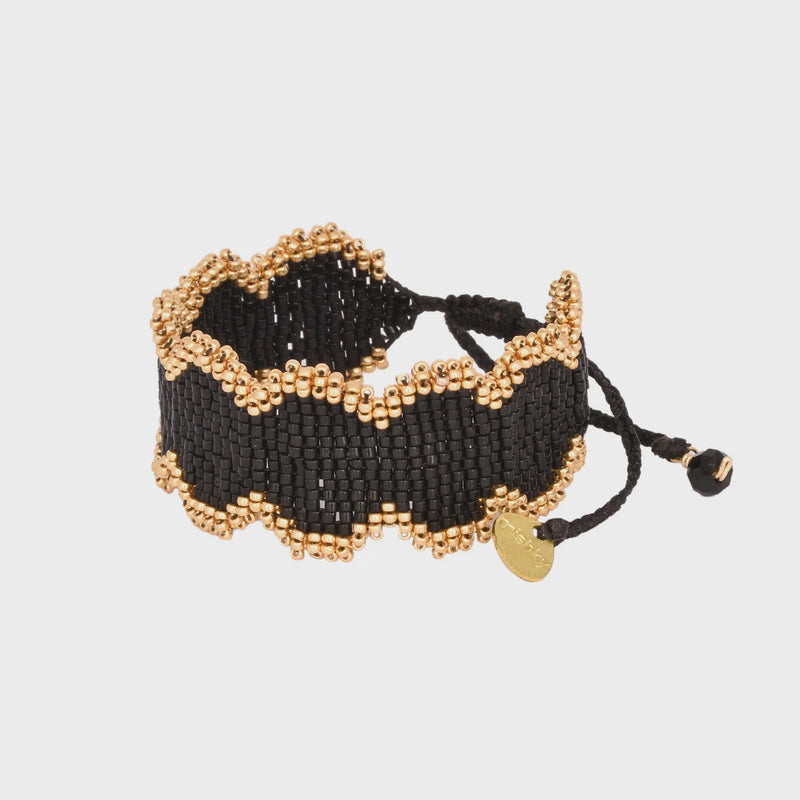 Mishky Filis Beaded Bracelet  - Black / Gold