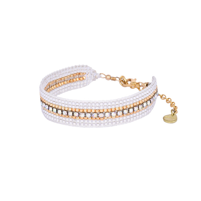 Mishky Cristalitos Beaded Bracelet - Pearl