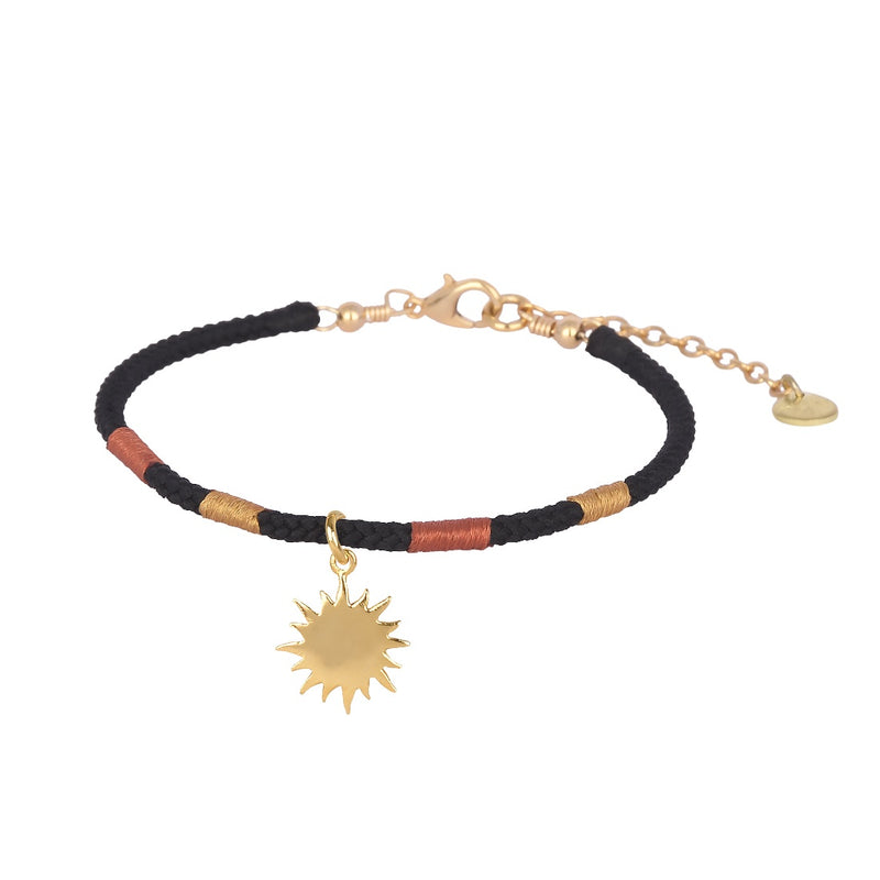 Mishky Golden Sun Bracelet - Black/Orange/Gold