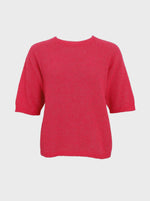 Black Colour Dell Knit Jumper - Berry Pink