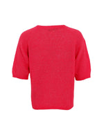 Black Colour Dell Knit Jumper - Berry Pink