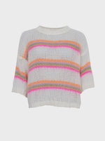 Black Colour Minna Striped Knit - Multi