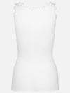 Rosemunde Babette SL U-neck Lace Top - New White