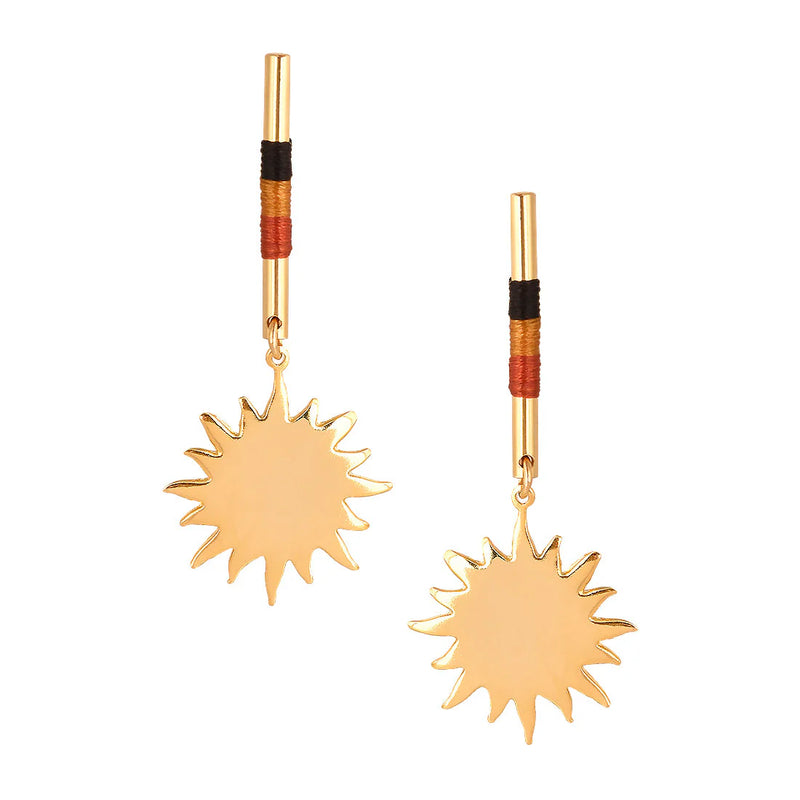 Mishky Sunny Stripes Bar Earrings - Gold