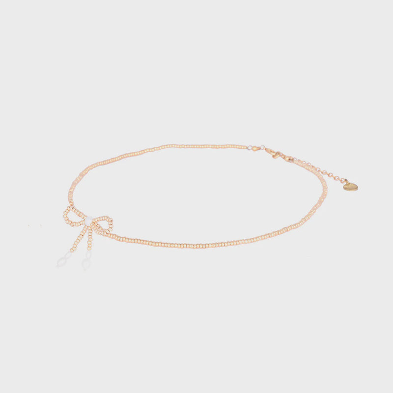Mishky Fita Bow Necklace - Pearl and Gold