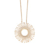 Mishky Fringe Sun Large Necklace - Ivory/Gold