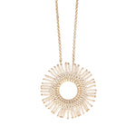 Mishky Fringe Sun Large Necklace - Ivory/Gold