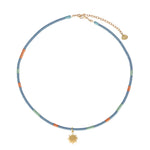 Mishky Golden Sun Necklace - Turquoise/Gold