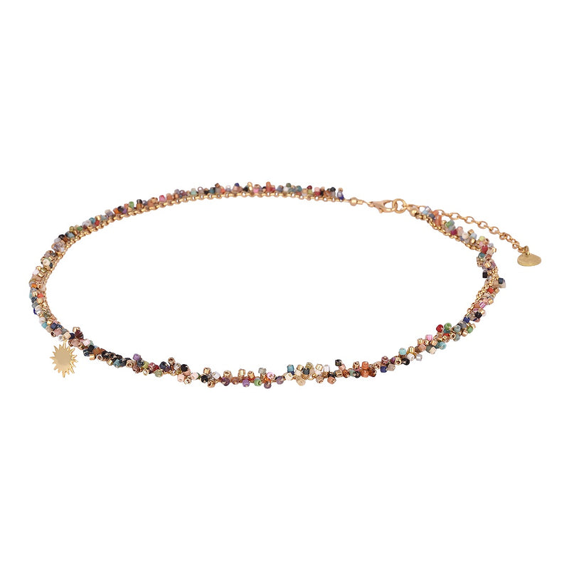 Mishky Coral Sun Necklace - Multi/Gold