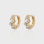 Scream Pretty Hannah Martin Pearl Huggie Earrings - Gold