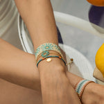Mishky Golden Sun Bracelet - Turquoise/Gold