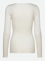 Rosemunde Babette  LS U-Neck Lace T-Shirt - Ivory