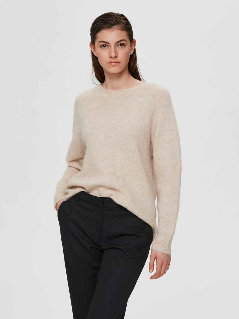 Selected Femme Lulu L/S Knit - Birch