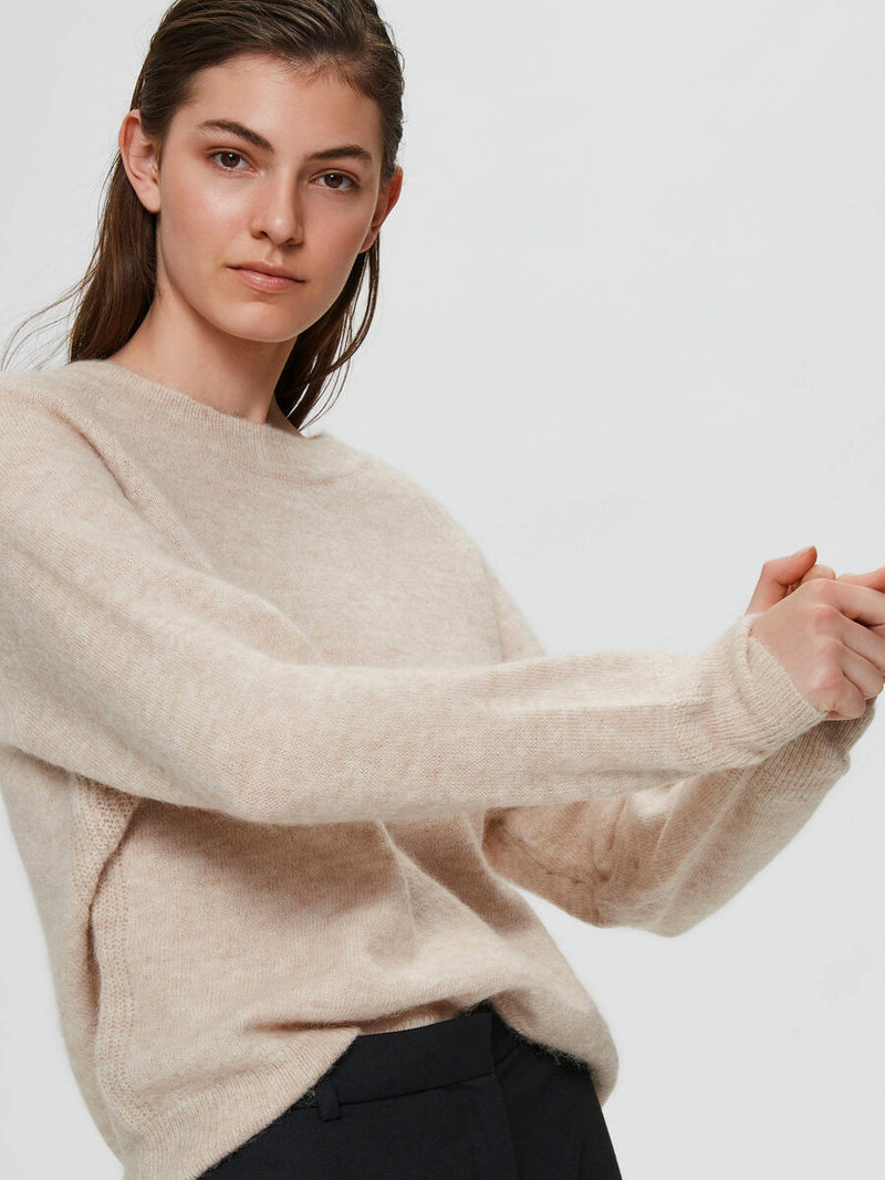 Selected Femme Lulu L/S Knit - Birch