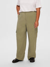 Selected Femme Emberly Tapered Cargo Trousers - Dusky Green