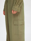 Selected Femme Emberly Tapered Cargo Trousers - Dusky Green