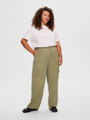 Selected Femme Emberly Tapered Cargo Trousers - Dusky Green